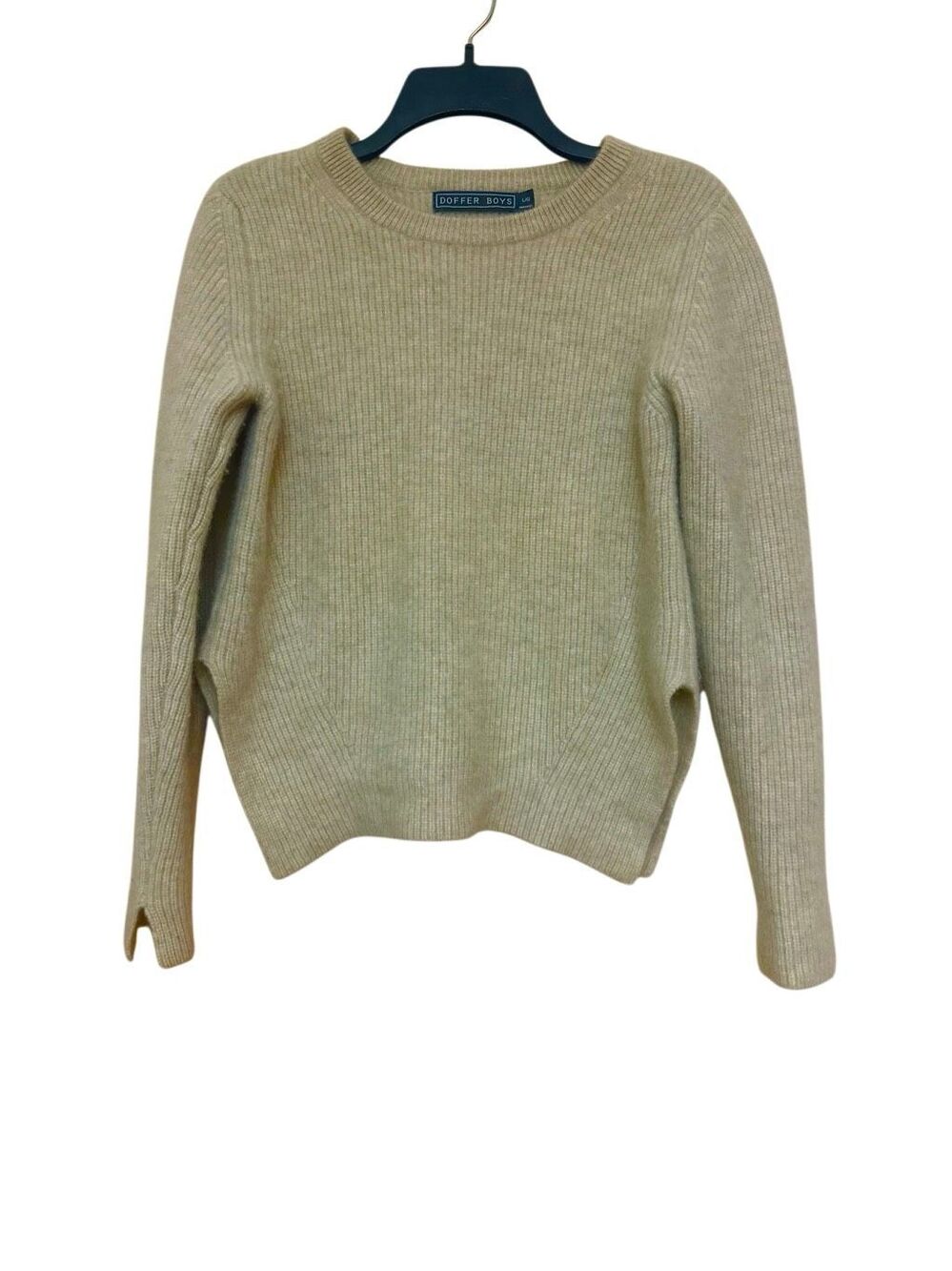 Doffer Boys Angle Fisherman Crew 100% Cashmere Sweater size L/G